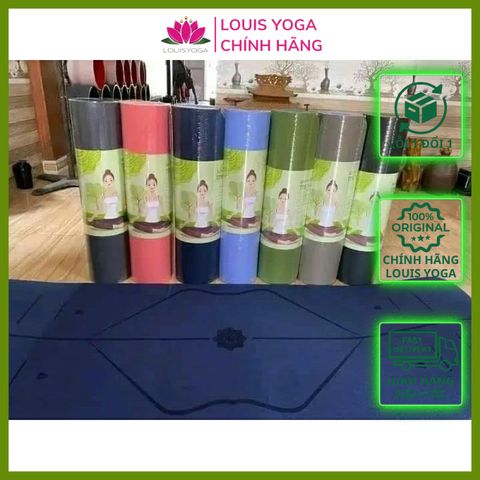 Thảm Tập Yoga TPE Định Tuyến Chống Trơn Trượt 8mm Cao Cấp - Thảm Thể Thao Đảm Bảo An Toàn và Êm Ái, Tặng Kèm Túi Đựng