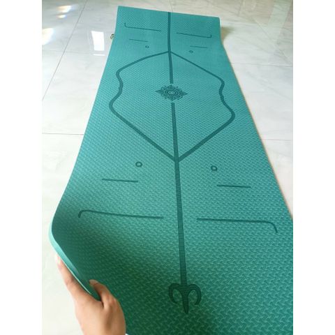 Thảm Tập Yoga TPE Định Tuyến Chống Trơn Trượt 8mm Cao Cấp - Thảm Thể Thao Đảm Bảo An Toàn và Êm Ái, Tặng Kèm Túi Đựng