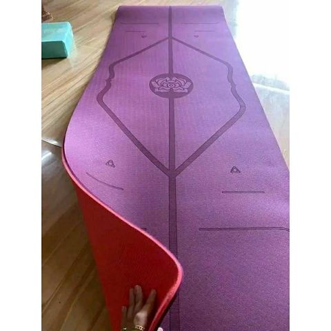 Thảm Tập Yoga TPE Định Tuyến Chống Trơn Trượt 8mm Cao Cấp - Thảm Thể Thao Đảm Bảo An Toàn và Êm Ái, Tặng Kèm Túi Đựng