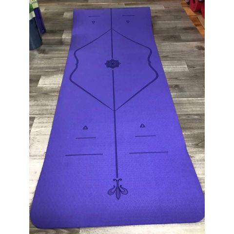 Thảm Tập Yoga TPE Định Tuyến Chống Trơn Trượt 8mm Cao Cấp - Thảm Thể Thao Đảm Bảo An Toàn và Êm Ái, Tặng Kèm Túi Đựng
