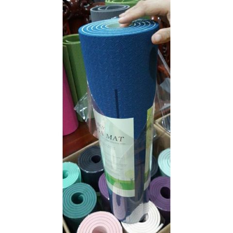 Thảm Tập Yoga TPE Định Tuyến Chống Trơn Trượt 8mm Cao Cấp - Thảm Thể Thao Đảm Bảo An Toàn và Êm Ái, Tặng Kèm Túi Đựng