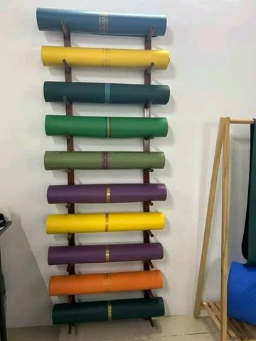 Kệ Gỗ Treo Thảm Yoga Đa Năng 5 hoặc 10 Tầng - Tiết Kiệm Không Gian, Chắc Chắn, Phù Hợp Với Phòng Tập và Nhà Ở