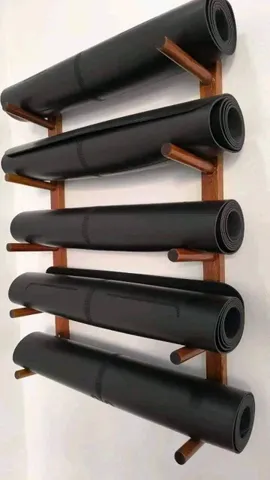 Kệ Gỗ Treo Thảm Yoga Đa Năng 5 hoặc 10 Tầng - Tiết Kiệm Không Gian, Chắc Chắn, Phù Hợp Với Phòng Tập và Nhà Ở