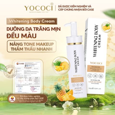 Kem Dưỡng Trắng Body Cao Cấp YOCOCI Whitening Cream 150g - Nâng Tone, Dưỡng Trắng Da Tự Nhiên, Giúp Da Mịn Màng, Rạng Rỡ