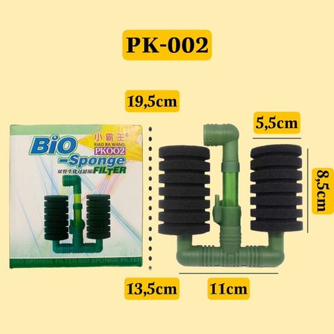 Lọc Sủi Vi Sinh Bio-Sponge PK001 - PK002 - PK003 - PK004 Cho Hồ Cá và Tép Cảnh - Giúp Nước Trong Sạch, Bảo Vệ Sinh Thái Aquatic