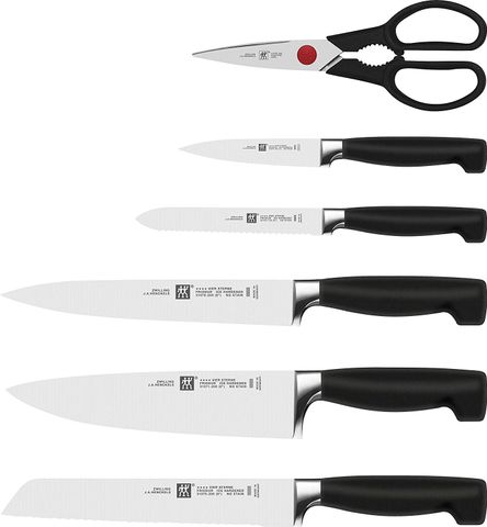 Bộ Dao Zwilling Four Star 7 Món - Dao Bếp Chuyên Nghiệp Tự Mài, Chất Lượng Cao Từ Đức, Bộ Dụng Cụ Nhà Bếp Đa Năng