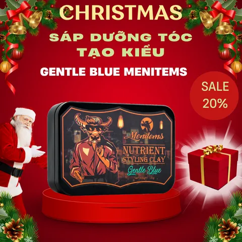 Sáp Vuốt Tóc Nam Gentle Blue Menitems - Dưỡng Tóc Clay Tạo Kiểu Tự Nhiên, Hương Thơm Lịch Lãm, Giữ Nếp Lên Đến 10 Giờ