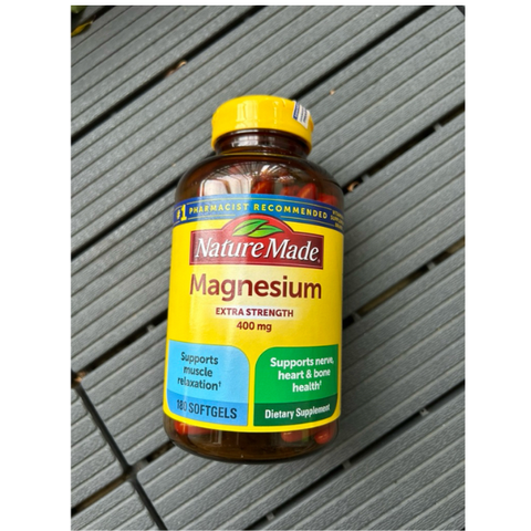 Viên uống bổ sung Magie 400mg Nature Made Extra Strength - Hỗ trợ sức khỏe, 180 viên, Chính hãng Mỹ