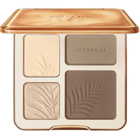 JudyDoll Bảng Phấn Bắt Sáng & Tạo Khối 4 Màu Tự Nhiên 9g - Phấn Trang Điểm Lâu Trôi, Định Hình Gương Mặt Rạng Rỡ