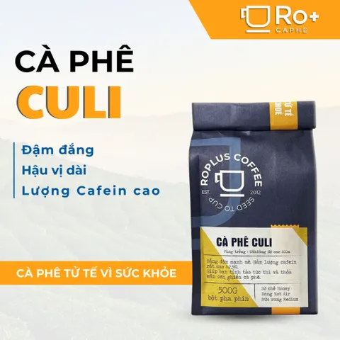 Cà Phê Roplus Chính Hãng Hương Thơm Nồng Nàn - Arabica, Robusta, Culi Rang Mộc Tự Nhiên, Phù Hợp Pha Phin và Pha Máy