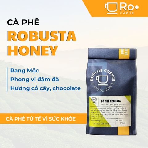Cà Phê Robusta Nguyên Chất Rang Mộc Roplus - Hương Vị Chocolate, Caramel - Phù Hợp Pha Phin, Máy - Hàng Chất Lượng Cao