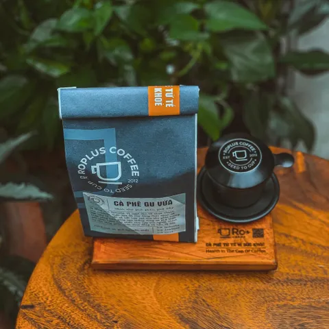 Cà Phê Gu Vừa Nguyên Chất Rang Mộc Roplus - Hòa Quyện Robusta, Arabica Và Culi Cho Ly Cà Phê Phin, Máy Vị Đắng Đậm Ngọt Chua Thanh