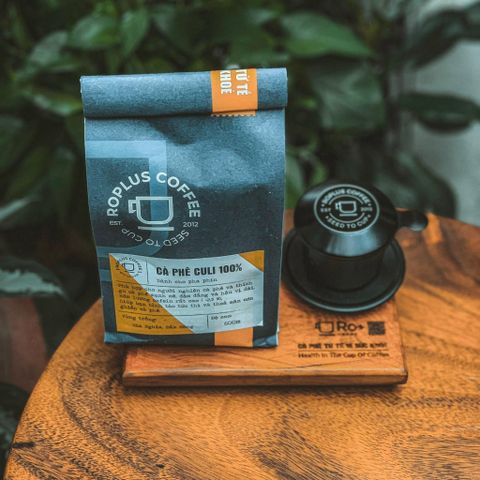 Cà phê Culi 100% Nguyên Chất Rang Mộc Roplus - Hạt Cà Phê Pha Phin Đậm Đà, Hương Vị Độc Quyền, Cafe Robusta Tự Nhiên