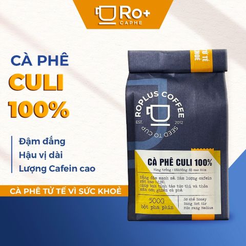 Cà phê Culi 100% Nguyên Chất Rang Mộc Roplus - Hạt Cà Phê Pha Phin Đậm Đà, Hương Vị Độc Quyền, Cafe Robusta Tự Nhiên