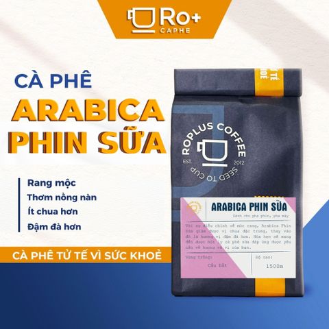 Cà phê Arabica Phin Sữa Roplus - Hạt Nguyên Chất Thơm Ngon, Phù Hợp Pha Phin, Pha Máy, Cold Brew, Hương Vị Đậm Đà, Chất Lượng Cao