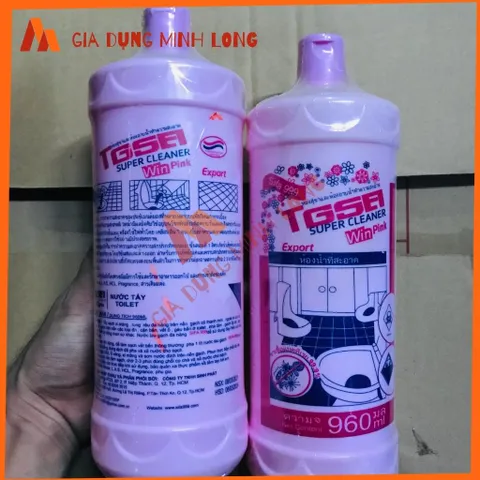 Nước tẩy đa năng Okay Hồng Thái Lan 960ml - Tẩy sạch bồn rửa, toilet, sàn gạch hiệu quả, dung dịch mạnh mẽ