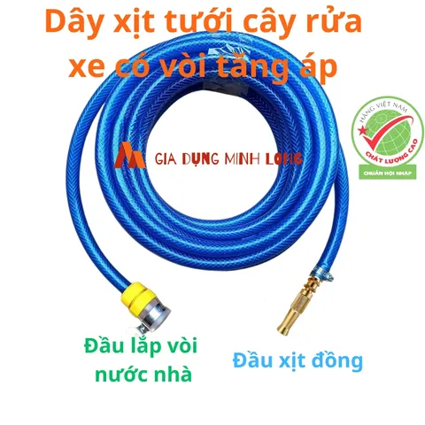 Vòi Xịt Rửa Xe Tăng Áp Đa Năng - Dài 2m-30m, Chất Liệu Nhựa Bền, Nhiều Chế Độ Phun, Tiện Lợi Cho Tưới Cây và Rửa Xe Tại Nhà