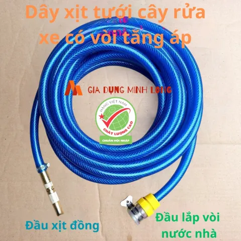 Vòi Xịt Rửa Xe Tăng Áp Đa Năng - Dài 2m-30m, Chất Liệu Nhựa Bền, Nhiều Chế Độ Phun, Tiện Lợi Cho Tưới Cây và Rửa Xe Tại Nhà