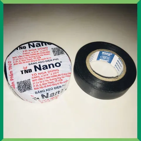 Băng Keo Điện Nano Tô Nga Dũng 5M - Băng Keo Đen Cách Điện An Toàn, Chống Rò Rỉ Điện, Dính Chắc, Không Bong Tróc