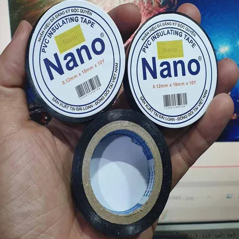 Băng Keo Điện Nano Tô Nga Dũng 5M - Băng Keo Đen Cách Điện An Toàn, Chống Rò Rỉ Điện, Dính Chắc, Không Bong Tróc