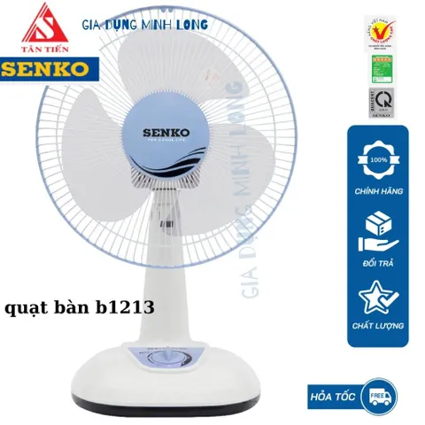 Quạt bàn Senko núm xoay 3 cánh B1213 bảo hành 24 tháng, dòng F16 - ship hỏa tốc TPHCM