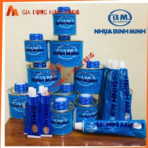 Keo Dán Ống Nhựa Bình Minh Chất Lượng Cao - Dán Ống PVC Tiện Ích 25gr, 50gr, 100gr, 200gr, 500gr