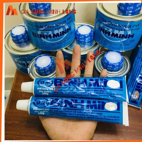 Keo Dán Ống Nhựa Bình Minh Chất Lượng Cao - Dán Ống PVC Tiện Ích 25gr, 50gr, 100gr, 200gr, 500gr