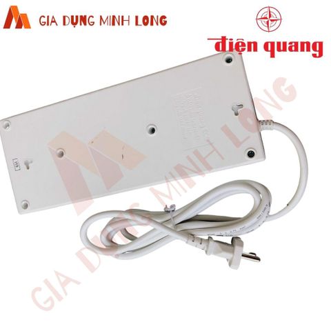 Ổ Cắm 8 Lỗ Đa Năng Điện Quang ECO ĐQ ESK 8ECO - Dây 2m/5m, Chịu Tải, Nhựa ABS, Đèn Hiển Thị Nguồn, Thích Hợp Cho Mọi Tiêu Chuẩn Phích Cắm