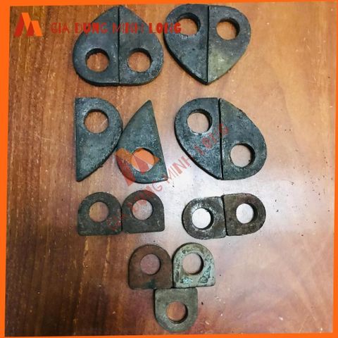Cặp Tai Khóa Cửa Xếp Trái Tim Bằng Sắt - Bát Khóa Siêu Dày Bảo Vệ Cửa Vững Chắc - Dụng Cụ Tiện Ích Bán Theo Cặp