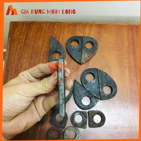Cặp Tai Khóa Cửa Xếp Trái Tim Bằng Sắt - Bát Khóa Siêu Dày Bảo Vệ Cửa Vững Chắc - Dụng Cụ Tiện Ích Bán Theo Cặp