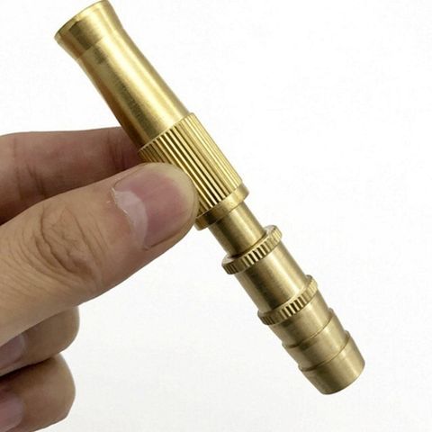 Đầu Vòi Xịt Rửa Xe Tăng Áp Bằng Đồng - Vòi Tưới Cây 2 Chế Độ Phun, Lắp Dây Mềm Với Đai Siết inox, Tiện Ích Gia Đình