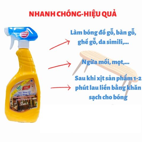 Đánh bóng gỗ SIFA, sáp đánh bóng gỗ, nước lau sàn gỗ, xịt đồ gỗ giúp đồ gỗ bóng như mới, phòng ngừa mối mọt SIFA999