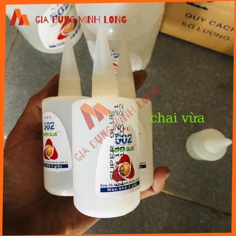 Keo 502 Chai Lớn 500ml - Keo Dán Đa Năng Con Voi Tặng Kèm 3 Lọ Chiết Dùng Được Trên Gỗ, Sắt, Kim Loại và Vải