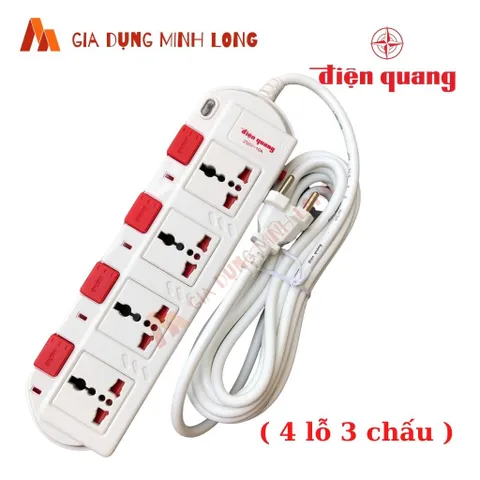 Ổ Cắm Điện Quang Đa Năng ESK SM740-750SL 4 Lỗ/5 Lỗ An Toàn, Chịu Tải 2500W/3200W, Chất Liệu ABS Cách Điện, Màu Trắng-Đen