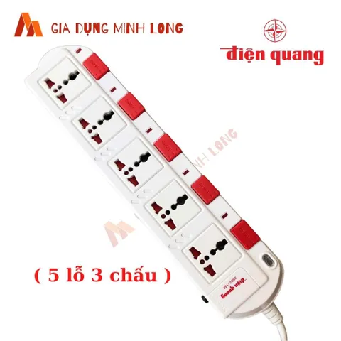 Ổ Cắm Điện Quang Đa Năng ESK SM740-750SL 4 Lỗ/5 Lỗ An Toàn, Chịu Tải 2500W/3200W, Chất Liệu ABS Cách Điện, Màu Trắng-Đen