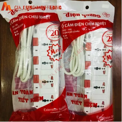Ổ Cắm Điện Quang Đa Năng ESK SM740-750SL 4 Lỗ/5 Lỗ An Toàn, Chịu Tải 2500W/3200W, Chất Liệu ABS Cách Điện, Màu Trắng-Đen