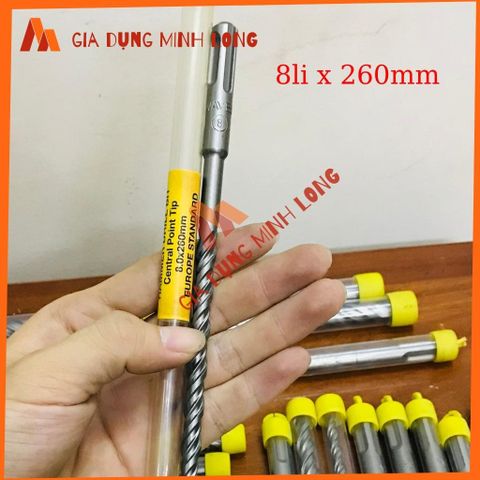 Mũi Khoan Bê Tông WAVES 4 Cạnh Chuôi Lục Giác Đủ Kích Thước 8-16mm, Dùng Cho Khoan Tường Gạch, Thép Bền Chất ủng Hộ Tốc Độ Nhanh