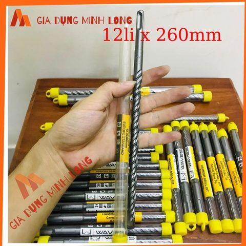 Mũi Khoan Bê Tông WAVES 4 Cạnh Chuôi Lục Giác Đủ Kích Thước 8-16mm, Dùng Cho Khoan Tường Gạch, Thép Bền Chất ủng Hộ Tốc Độ Nhanh