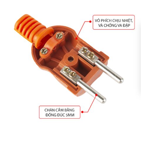 Phích Cắm Siêu Chịu Tải SOPOKA P3000W - Phích Đực Cao Cấp, Chống Rò Rỉ Điện, Chịu Nhiệt và Va Đập - Lý Tưởng Cho Công Trình