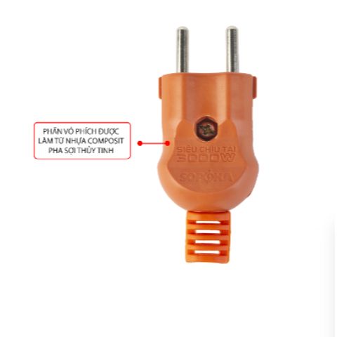 Phích Cắm Siêu Chịu Tải SOPOKA P3000W - Phích Đực Cao Cấp, Chống Rò Rỉ Điện, Chịu Nhiệt và Va Đập - Lý Tưởng Cho Công Trình