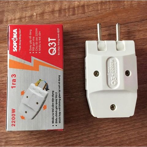 Ổ Chia Điện Thông Minh SOPOKA Q3A-Q5A - Chia 3 Chia 5 Siêu Gọn, Công Suất 2200W, Tiết Kiệm Điện Năng, Bảo Hành 2 Năm