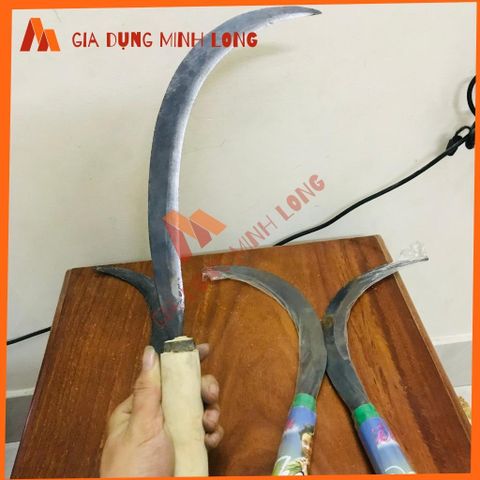 Lưỡi Liềm Cao Cấp Cắt Cỏ và Hái Trái, Dụng Cụ Làm Vườn Thép Chống Gỉ - Cán Gỗ/ Nhựa Bền Bỉ, Sắc Bén
