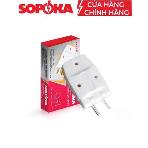 Ổ chia điện SOPOKA P11/P12 2-3-5 lỗ, chịu tải 2200W, thiết kế chắc chắn, gọn nhẹ, tiện lợi cho phích cắm lớn, bảo hành 2 năm
