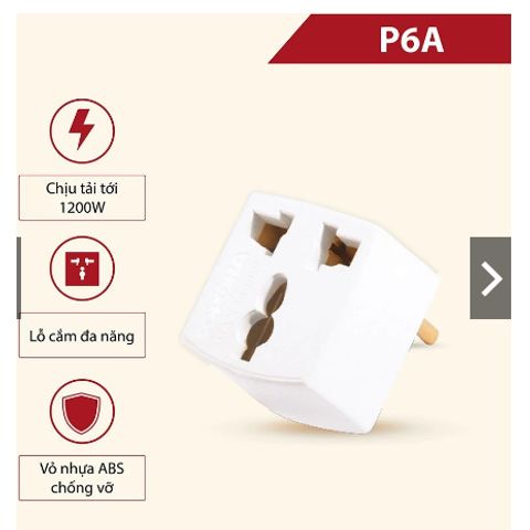 Ổ chia điện SOPOKA P11/P12 2-3-5 lỗ, chịu tải 2200W, thiết kế chắc chắn, gọn nhẹ, tiện lợi cho phích cắm lớn, bảo hành 2 năm