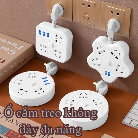Ổ Cắm Điện Đa Năng Thông Minh 3 Cổng USB 5V - Công Suất 2500W, Chống Cháy Nổ, Thiết Kế An Toàn Tiện Lợi Cho Mọi Gia Đình