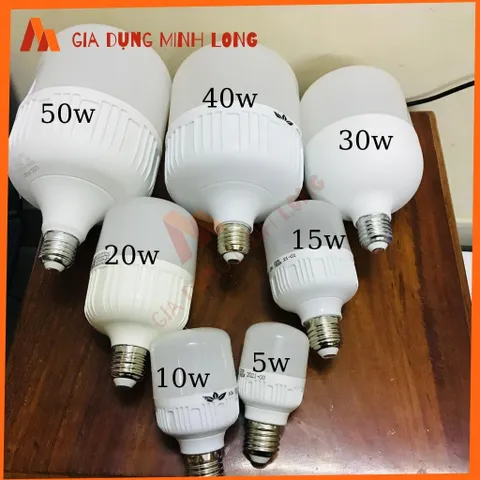 Bóng Đèn LED Bulb Trụ Tiết Kiệm Điện 5W-50W, Siêu Sáng E27 Dùng Cho Gia Đình và Công Trình, Thân Thiện Với Môi Trường