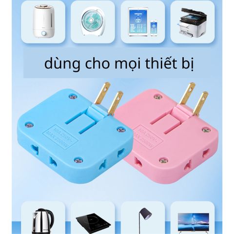 Ổ Cắm Chia Điện Đa Năng 2500W Tích Hợp Sạc USB 2 Chấu - An Toàn, Tiện Lợi, Có Đèn Ngủ và Công Tắc Riêng Cho Từng Ổ