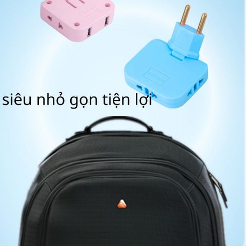 Ổ Cắm Chia Điện Đa Năng 2500W Tích Hợp Sạc USB 2 Chấu - An Toàn, Tiện Lợi, Có Đèn Ngủ và Công Tắc Riêng Cho Từng Ổ