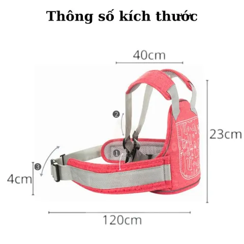 Đai Đi Xe Máy An Toàn Địu Em Bé - Đai Lưng Phản Quang Cho Bé Ngồi Trước Sau, Dành Cho Trẻ Từ 1-10 Tuổi, Giúp Bố Mẹ Yên Tâm Khi Chở Bé