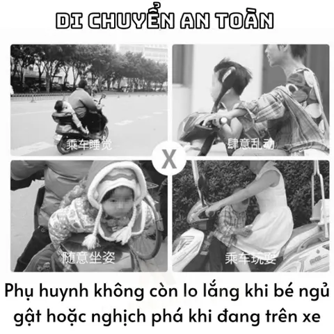 Đai Đi Xe Máy An Toàn Địu Em Bé - Đai Lưng Phản Quang Cho Bé Ngồi Trước Sau, Dành Cho Trẻ Từ 1-10 Tuổi, Giúp Bố Mẹ Yên Tâm Khi Chở Bé